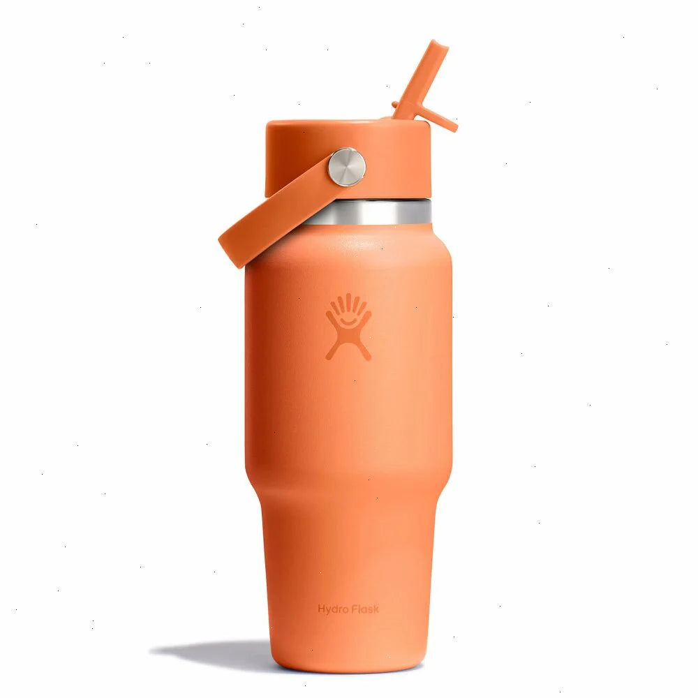 24 oz Wide Mouth Travel Bottle with Flex Straw Cap