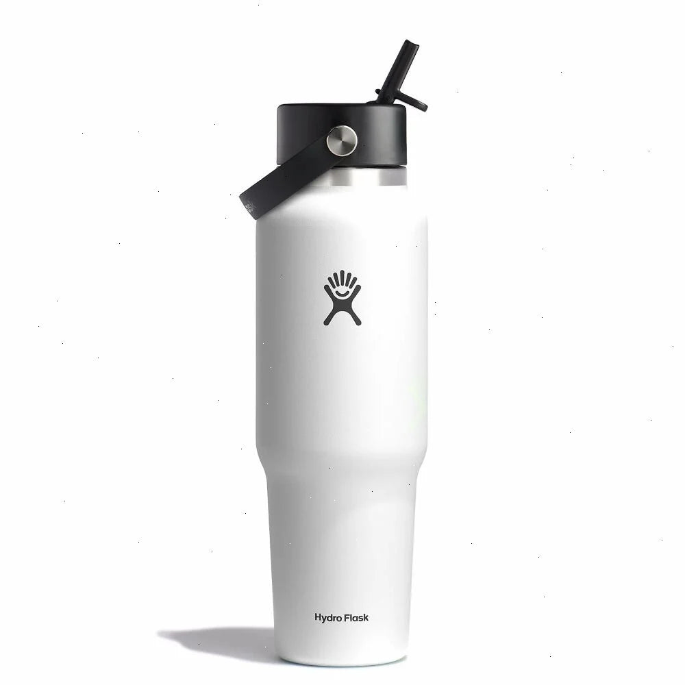 40 oz Wide Mouth Travel Bottle with Flex Straw Cap